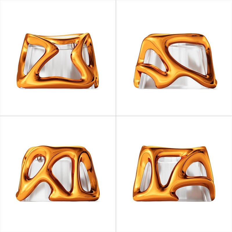 GMKWTL XVX Custom Keycaps, Metal Liquid Transparent Key caps, 1U Keyboard Keycaps Replacement for Mechanical Keyboard - Image 2